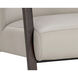 Neymar Linea Light Grey Leather Lounge Chair